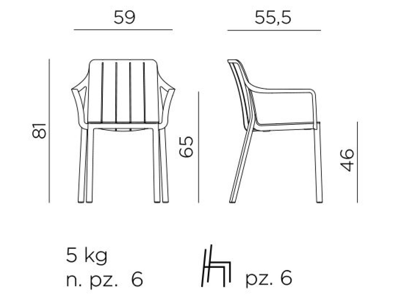 Sedia Tiberina armachair - 2